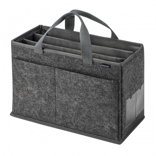 フェルトBOXバッグ（ブラック）