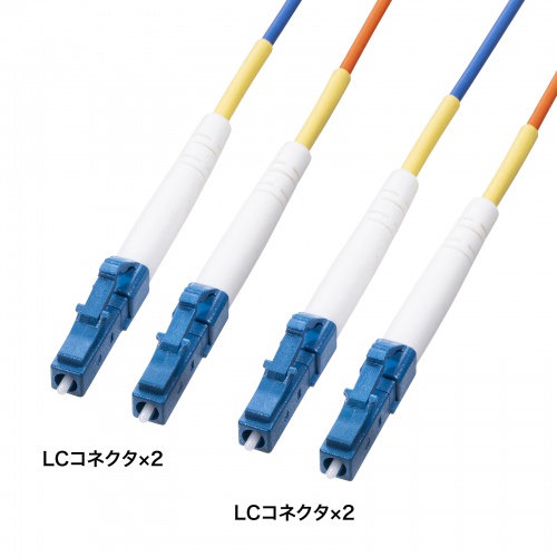 コード集合型光ファイバケーブル（シングルモード、LC×2-LC×2、100m）