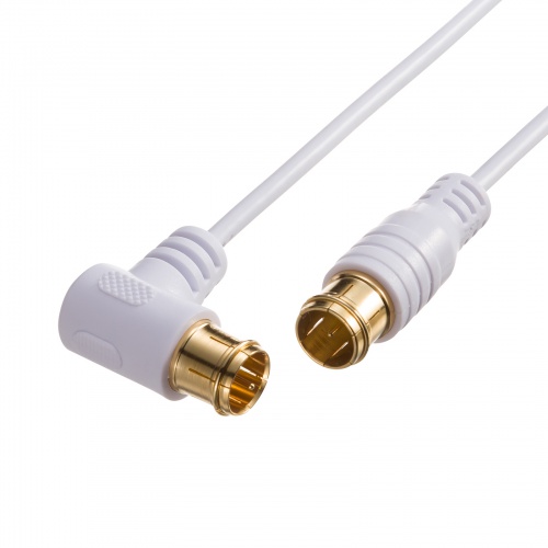 アンテナケーブル ごく細 S2.5C-FB 片側L字 1m
