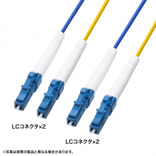ロバスト光ファイバケーブル（シングル9μm、2芯、LC×2-LC×2、10m）