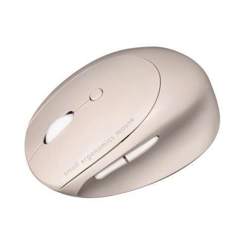 静音Bluetooth小型エルゴノミクスマウス（充電式・5ボタン・ベージュ）