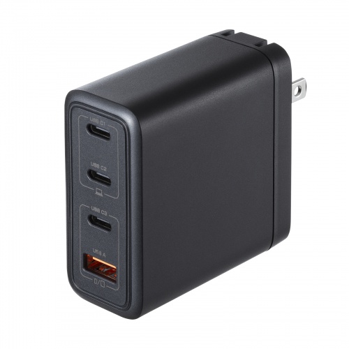 USB PD対応AC充電器（PD100W・C×3+A×1）