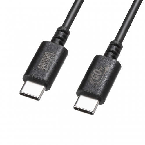 USB 2.0 Type-Cケーブル（PD60W・0.5m・ブラック）