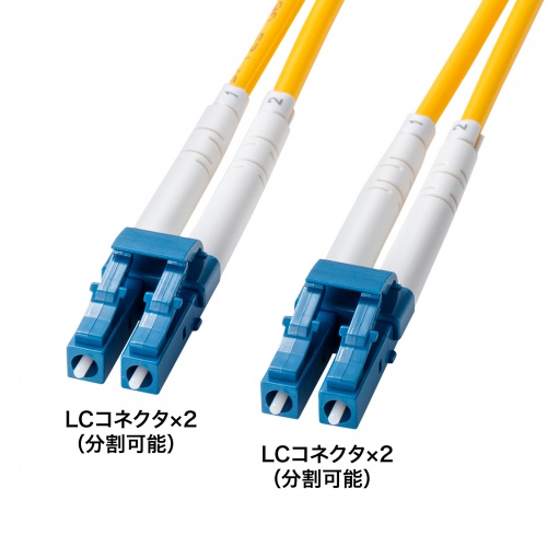 補強メガネ型光ファイバケーブル（シングルモード、LC×2-LC×2、3m）