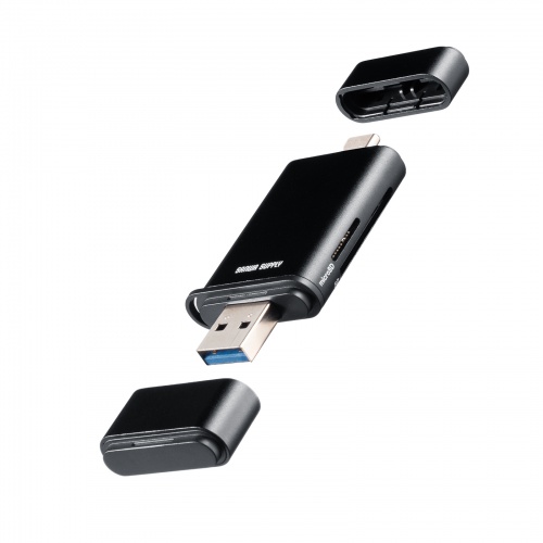 UHS-II対応 USB Type-C ＆ USB-A カードリーダー