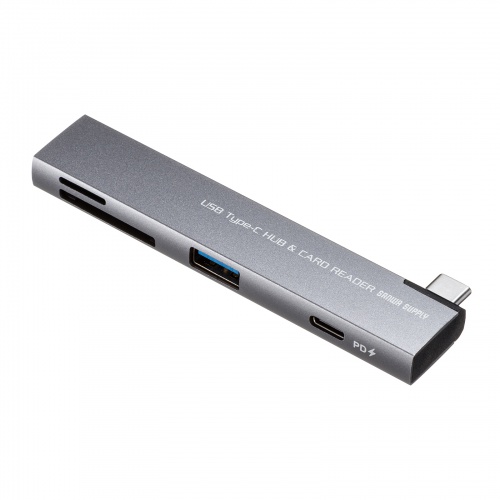 USB 5Gbps 2ポート スリム ハブ（カードリーダー付き）