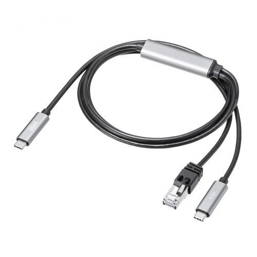 急速充電対応 USB Type-C LAN変換ケーブル（Gigabit対応・PD100W・1m）