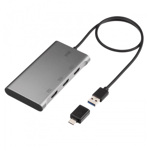 USB-HDMIディスプレイアダプタ（4K×3画面出力）