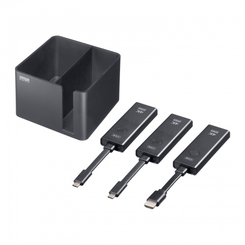 4K対応ワイヤレスHDMIエクステンダー（Type-C送信機2台・収納BOXセット）