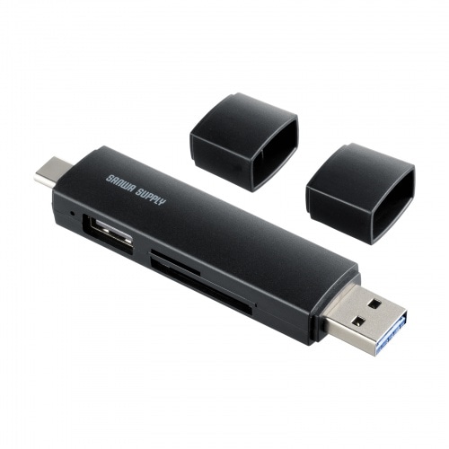 USB Type-C ＆ USB-A両対応 直挿しSD/microSDカードリーダー（USBポート付き）