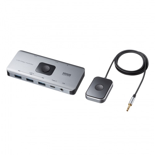 USB 5Gbps切替器（2入力・4出力・手元スイッチ付き）