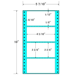 タックフォームラベル 5 7/10インチ×10インチ 4面付(1ケース1000折)