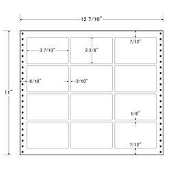 タックフォームラベル 12 7/10インチ×11インチ 12面付(1ケース500折)