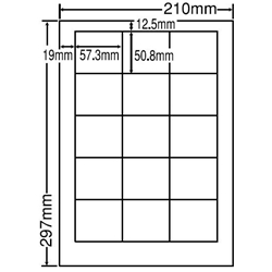 シートカットラベル A4版 15面付(1ケース500シート)