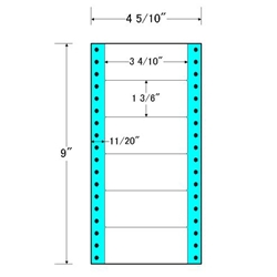タックフォームラベル 4 5/10インチ×9インチ 6面付(1ケース1000折)