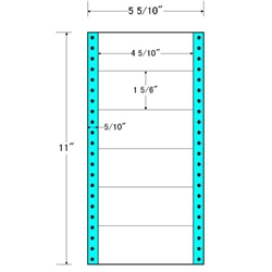 タックフォームラベル 5 5/10インチ×11インチ 6面付(1ケース1000折)