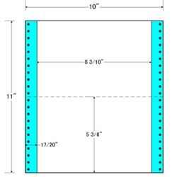 タックフォームラベル 10インチ×11インチ 2面付(1ケース500折)