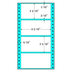 タックフォームラベル 5 5/10インチ×10インチ 4面付(1ケース1000折)