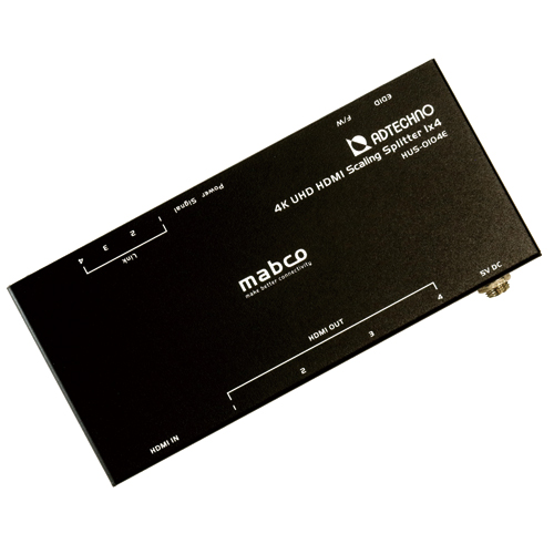 スケーリング機能搭載 業務用薄型HDMI 2.0a 4分配器