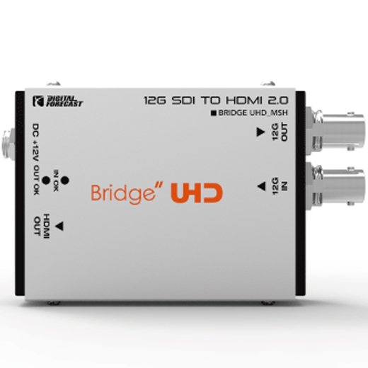 4K UHD対応 超小型軽量12G-SDI→HDMI 2.0 コンバーター