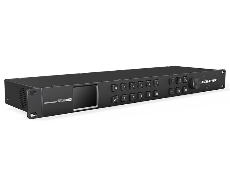 1Uラックマウント対応16x16 3G-SDIシームレスマトリックススイッチャー