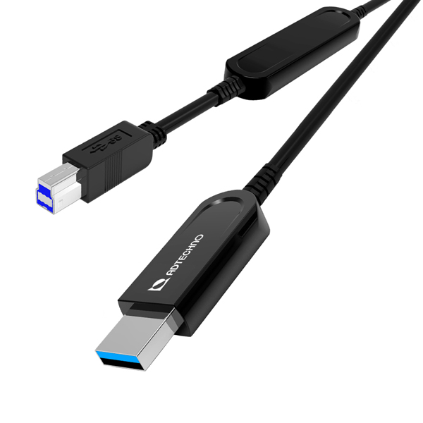 10Gbps対応光ファイバUSBケーブル A-B 5m
