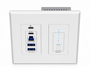 ウォールプレート型USB 3.2 Gen1エクステンダー ホスト