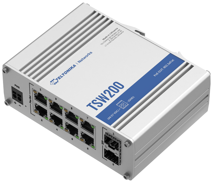 産業用アンマネージドPOE+スイッチ TSW200