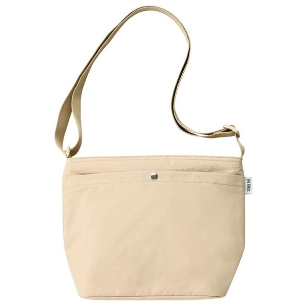保冷ショルダーバッグ ボックス型 約7L ベージュ