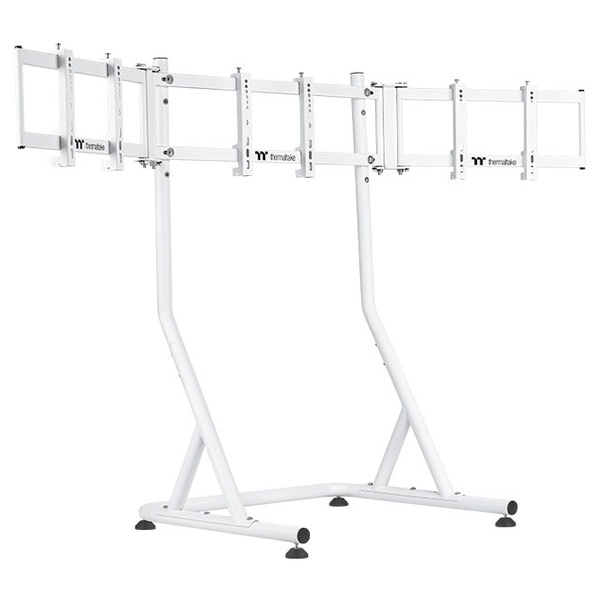 Triple Racing Monitor Stand/Steel/White