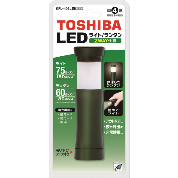 LEDランタン付きライト （モスグリーン）