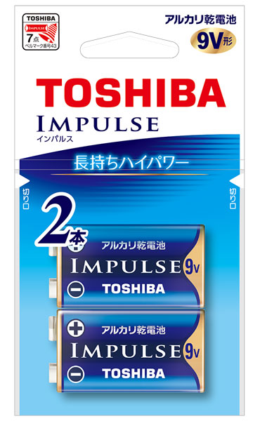 アルカリ電池 9V形 2個 （エコパック）
