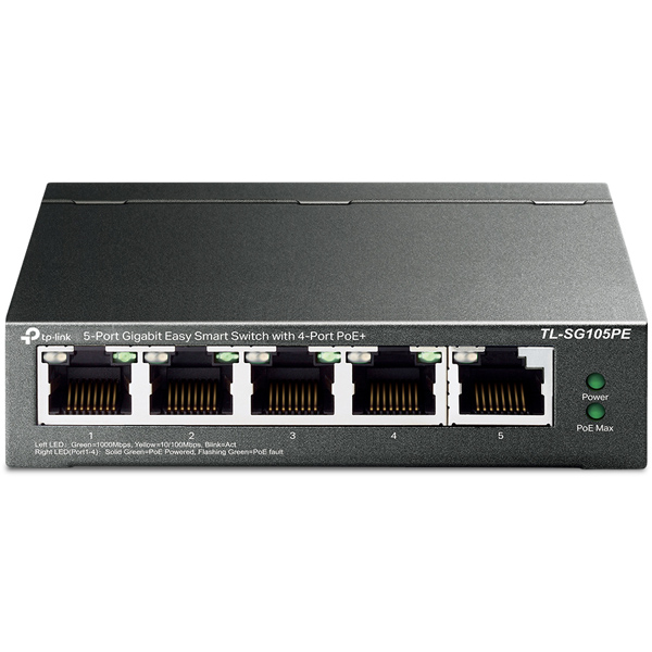 5ポート ギガビット PoE+（4ポート） EasySmart デスクトップ スイッチ