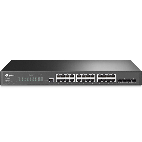 JetStream 24ポート ギガビット L2 マネージスイッチ/4スロット SFP