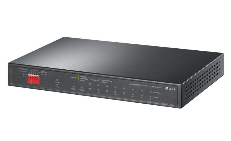 10ポートギガビットデスクトップスイッチ（PoE+6ポート＆PoE++2ポート搭載）