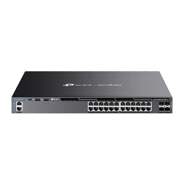 Omada ギガビットPoE+ポート×24 / 10Gスロット×4 スタッカブルL3マネージスイッチ