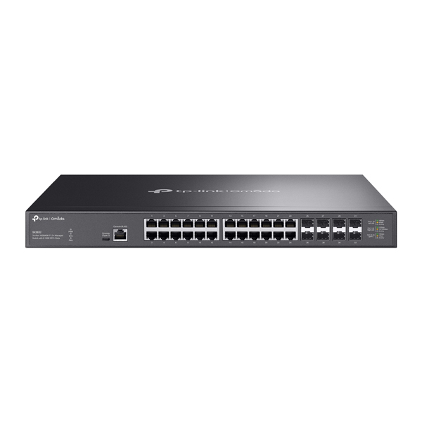 Omada 10GBASE-Tポート×24 L2+マネージドスイッチ（10GE SFP+スロット×8搭載）