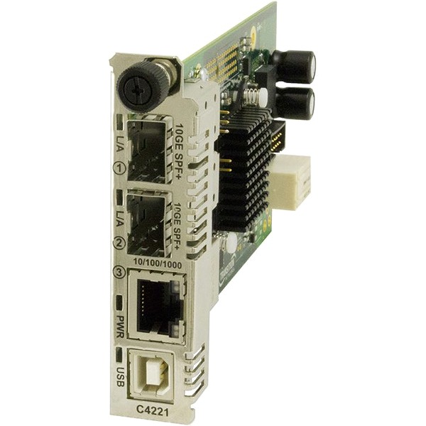 カード型(2)10GBase-X SFP+ スロット (空き)＋ 10/100/1000Base-T (RJ-45)ポート