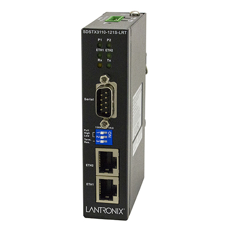 (1) RS232/422/485 DB9 port + (2) 10/100Base-TX RJ-45
