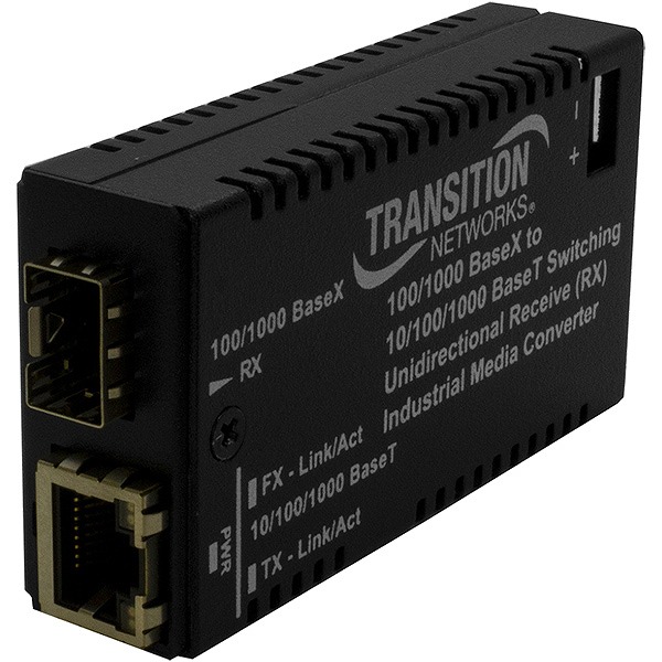 単方向 Mini 10/100/1000Base-T (RJ-45) to 100/1000Base-X SFP(空き) 受信側