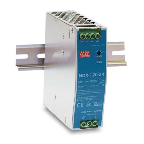 産業用DINレールマウント電源 入力AC90～264V 出力DC24V 5A 120W -20～70℃
