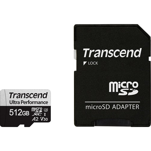 microSDXC Class10 UHS-I U3 V30 A2 512GB (SDカード変換アダプタ付き)