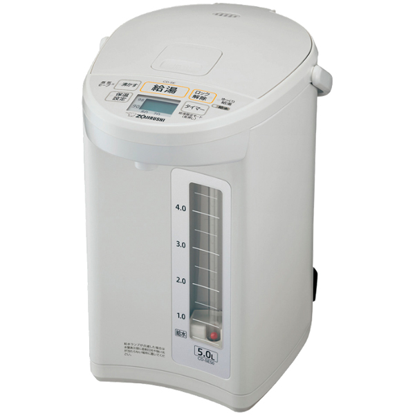 マイコン沸とう電動ポット 5.0L ホワイトグレー