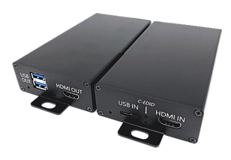 2LCマルチモード光ケーブル利用/4K30Hz対応/最大延長700m（OM4）/EDID取得機能搭載/非圧縮でタイムラグなし/HDMIモニタKVMエクステンダー/送受信器セット
