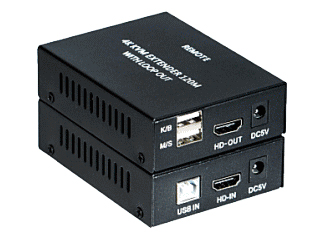 LANケーブル利用/4K30p対応HDMIモニタKVMエクステンダー/送受信器セット/最大120m