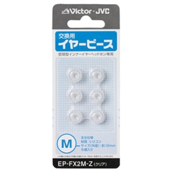 交換用イヤーピース（シリコン）（クリアカラー）Mサイズ6個入り