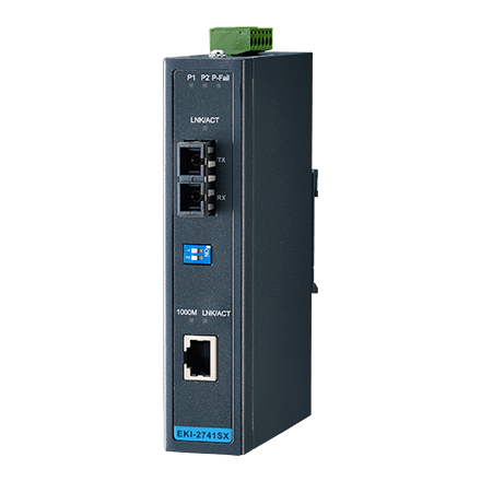 産業用コミュニケーションEKI ギガビットイーサネットから1000Base-SXファイバーコンバーター W/T