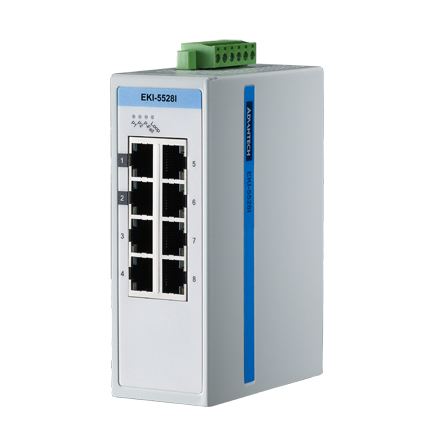 産業用コミュニケーションEKI 8ポート 10/100Mbps -40～75℃動作 産業用簡易マネージド・スイッチ