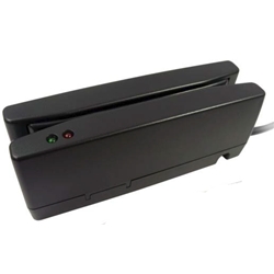 JIS1/JIS2両面読取対応磁気カードリーダ ブラック USB-HID