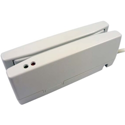 JIS1/JIS2両面読取対応磁気カードリーダ ホワイト USB-COM